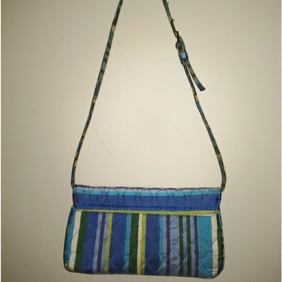 ⬇️⬇️⬇️Vera Bradley Blue Striped Clutch - Picture 4 of 7